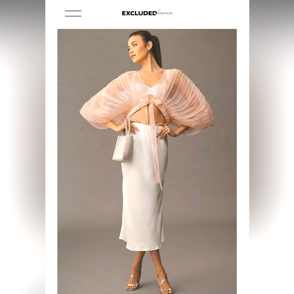 ANTHROPOLOGIE ✨FINAL sheer volume KIMONO shrug jacket OSFMworn once for JVN! FAB